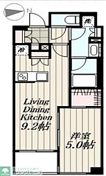 サンフル阿佐ヶ谷プリヴェコート 1LDKの間取図画像