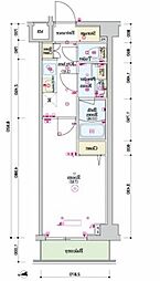 スカイコートグレース新宿中落合 1Kの間取図画像