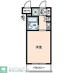 セザール中野坂上 1Kの間取図画像