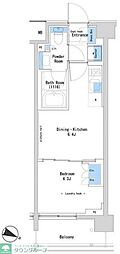 ルフォンプログレ中野富士見町ザ・レジデンス 1DKの間取図画像