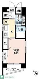 アクシア千駄ヶ谷 1Kの間取図画像