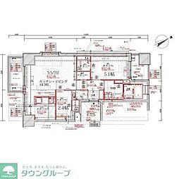 グランカーサ新宿御苑 1SLDKの間取図画像