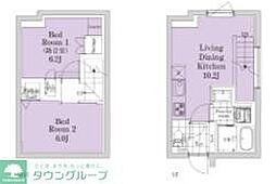 SOU西原 2LDKの間取図画像