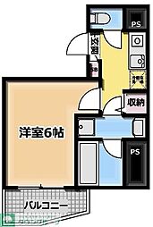 ラ・ヴイスタ西新宿 1Kの間取図画像
