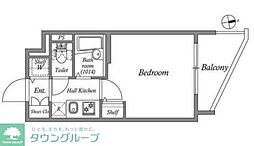 フォレシティ中落合 1Kの間取図画像