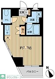神楽坂フラッツ ワンルームの間取図画像