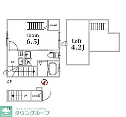 アーバン下北沢 1Kの間取図画像
