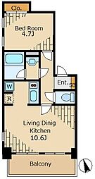 GRASSE 1LDKの間取図画像
