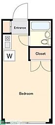 Doors方南町 ワンルームの間取図画像