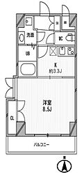スペーシア高円寺1 1Kの間取図画像