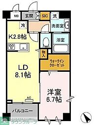 タンドリュクスプレミアム 1LDKの間取図画像