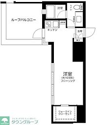 YOTSUYADUPLEXD-R ワンルームの間取図画像