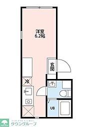 JR埼京線 板橋駅 徒歩7分の賃貸マンション 1階ワンルームの間取り