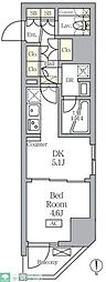 アジールコート王子 8階1DKの間取り