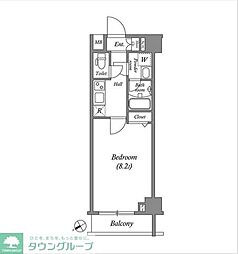 都営三田線 西高島平駅 徒歩4分の賃貸マンション 3階1Kの間取り