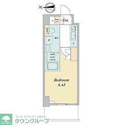 埼玉高速鉄道 川口元郷駅 徒歩7分の賃貸マンション 2階1Kの間取り