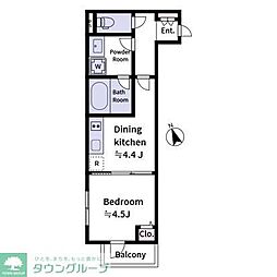 JR京浜東北・根岸線 上中里駅 徒歩6分の賃貸マンション 3階2Kの間取り
