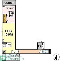 都営三田線 志村坂上駅 徒歩7分の賃貸アパート 3階1LDKの間取り