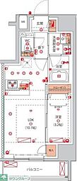 都営三田線 高島平駅 徒歩4分の賃貸マンション 2階1LDKの間取り
