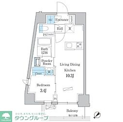 東武東上線 大山駅 徒歩8分の賃貸マンション 3階1LDKの間取り
