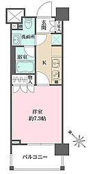 プリムヴェーレ 1Kの間取図画像