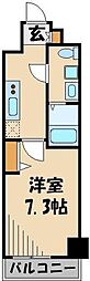 グランヴァンセレッソ王子レジデンシア 1Kの間取図画像
