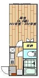 アクシス上十条 1Kの間取図画像