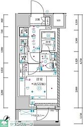 プレール・ドゥーク川口並木 1Kの間取図画像