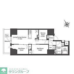 COMFORIALIV板橋 2SLDKの間取図画像