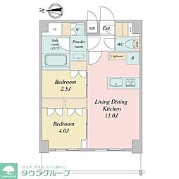 LIME RESIDENCE KAWAGUCHI EAST 2LDKの間取図画像