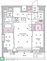 SYFORME NISHISUGAMO 2DKの間取図画像