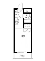 プレール新板橋 1Kの間取図画像
