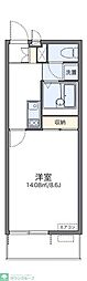 レオネクストヒマワリ 1Kの間取図画像