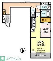 グラセフル3 1LDKの間取図画像