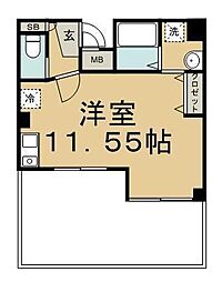 ポラール尾久 ワンルームの間取図画像