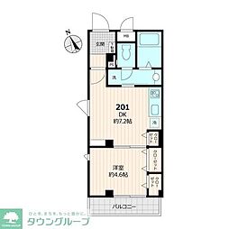 ジョルニフェリーチ 1DKの間取図画像