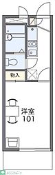 レオパレスツインハイツA 1Kの間取図画像