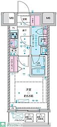 GENOVIA西川口III 1Kの間取図画像