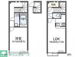 レオネクスト壽光3 1LDKの間取図画像