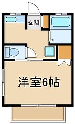 メゾン・ド・エス 1Kの間取図画像