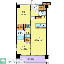 ジェノヴィア赤羽 2LDKの間取図画像