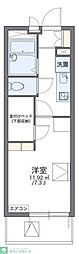 レオパレスブリエスト 1Kの間取図画像
