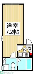 チュウジレジデンス 1Kの間取図画像