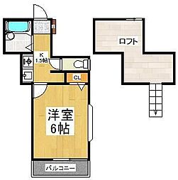 ルーセント 1Kの間取図画像