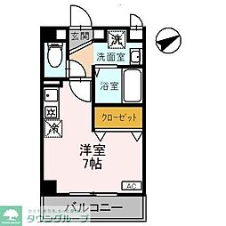 ベルテ ワンルームの間取図画像