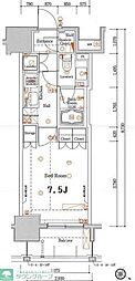 ウィルヴェール東十条 1Kの間取図画像