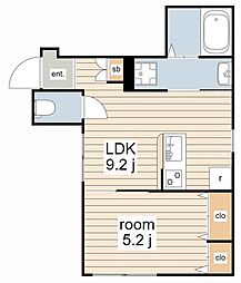 フェデフルール 1LDKの間取図画像