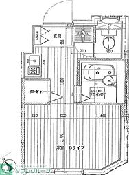 ダイアモンドレジデンス板橋本町第2 ワンルームの間取図画像