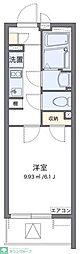 クレイノプレミール蕨 1Kの間取図画像