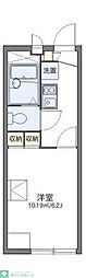 レオパレスリバーサイド 1Kの間取図画像